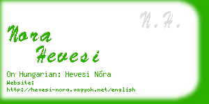 nora hevesi business card